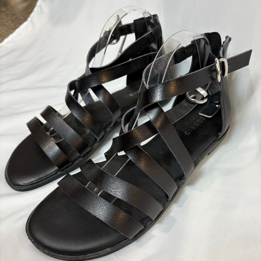 Torrid Black Criss-Cross Strappy Gladiator Sandals Women Size 9 WW